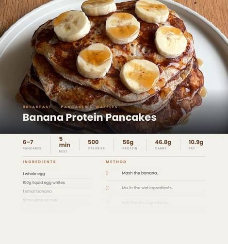 Banana Protein Pancakes