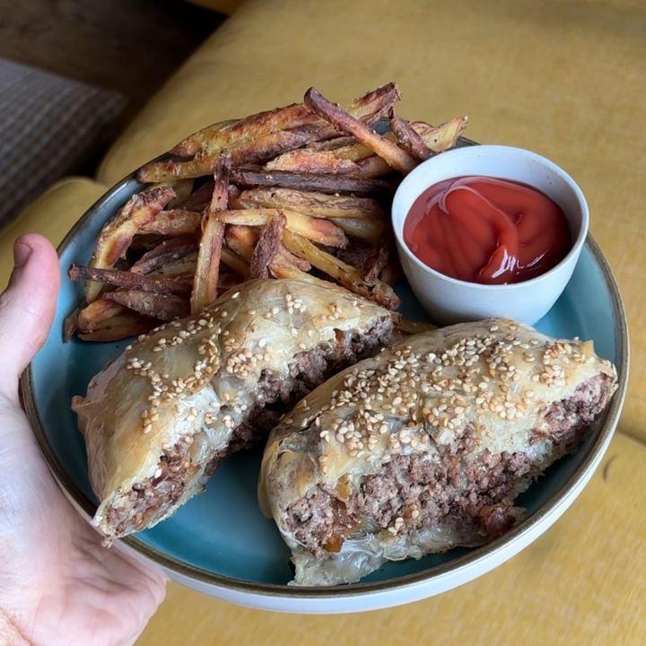 Rice paper cheeseburger